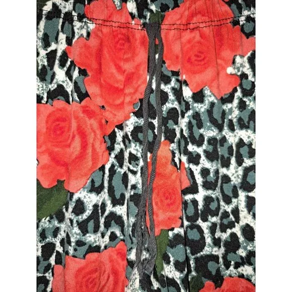 Lot of 2 Bobbie & Brooks Womens Sleepwear Pants S Red Rose Leopard Print Lounge - Picture 13 of 15